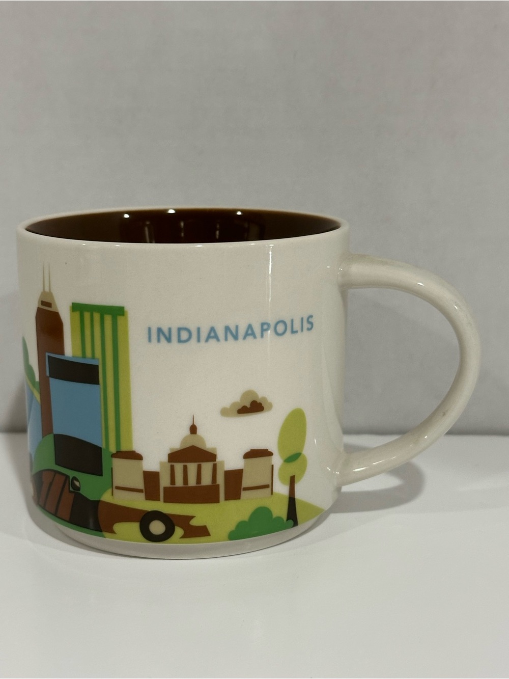Starbucks Indianapolis Cityscape Mug - White and Brown